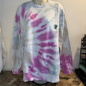 Pacsun Recycled Tie Dyed Crew Neck Sweatshirt Large